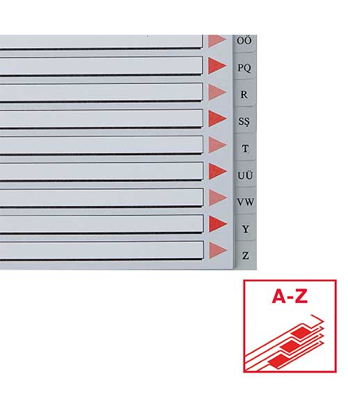 Esselte Separatör A4 A-Z  Alfabetik Gri 13935