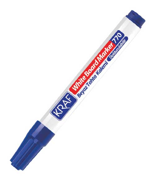 Kraf Beyaz Tahta Kalemi Doldurulabilir 770 Mavi