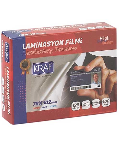 Kraf Laminasyon Filmi 78X102Mm 125Mıc 100Lü 2127