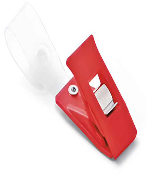 Mas Kart Klipsi Maşalı Tip Plastik Kırmızı 100 Lü 3538