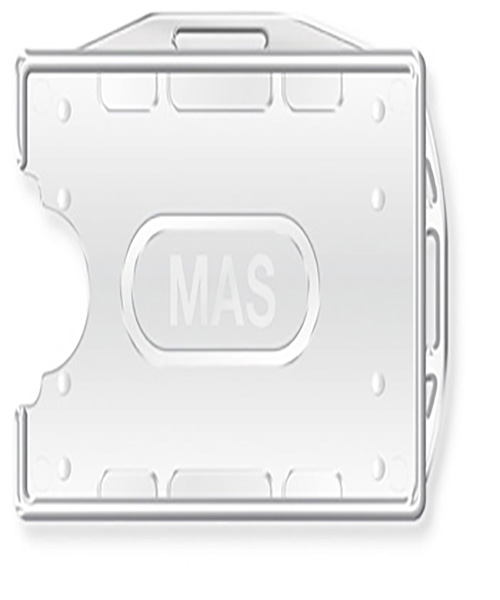 Mas Plastik Kart Muhafaza Çift Yüz 54X86 Şeffaf 25 Li 3524