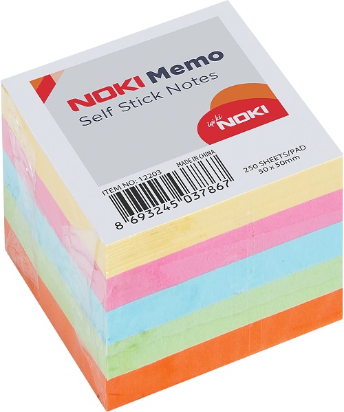 Noki Memo Yapışkanlı Not Kağıdı 50x50 Pastel Küp Blok 12203