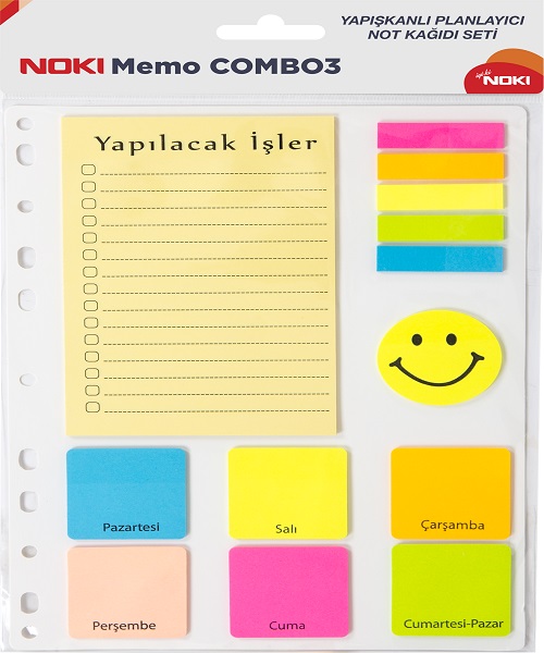 Noki Memo Yapışkanlı Notluk Combo 3 12703