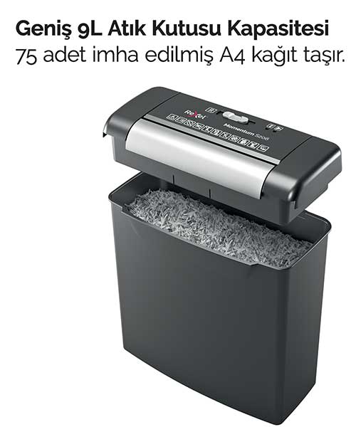 Rexel Momentum Evrak İmha Makinesi S206 Siyah 2104568EU