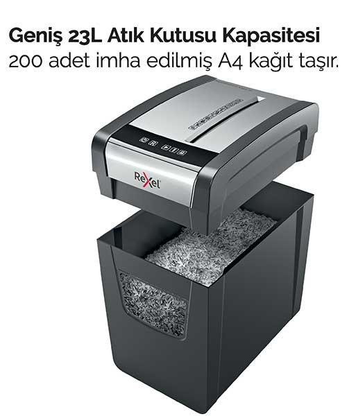 Rexel Momentum Evrak İmha Makinesi X312 Slimline Siyah 2104574EU