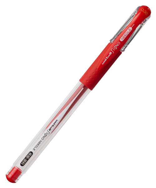 Uniball Signo Needle 0.38 İğne Uçlu Jel Kalem Kırmızı Um-151Nd (38) Kırmızı